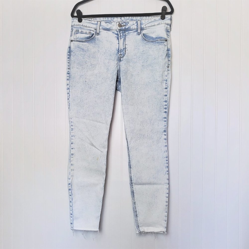 Old Navy Rockstar Super Skinny Ankle Acid Jeans